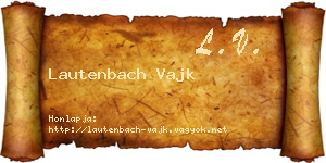Lautenbach Vajk névjegykártya